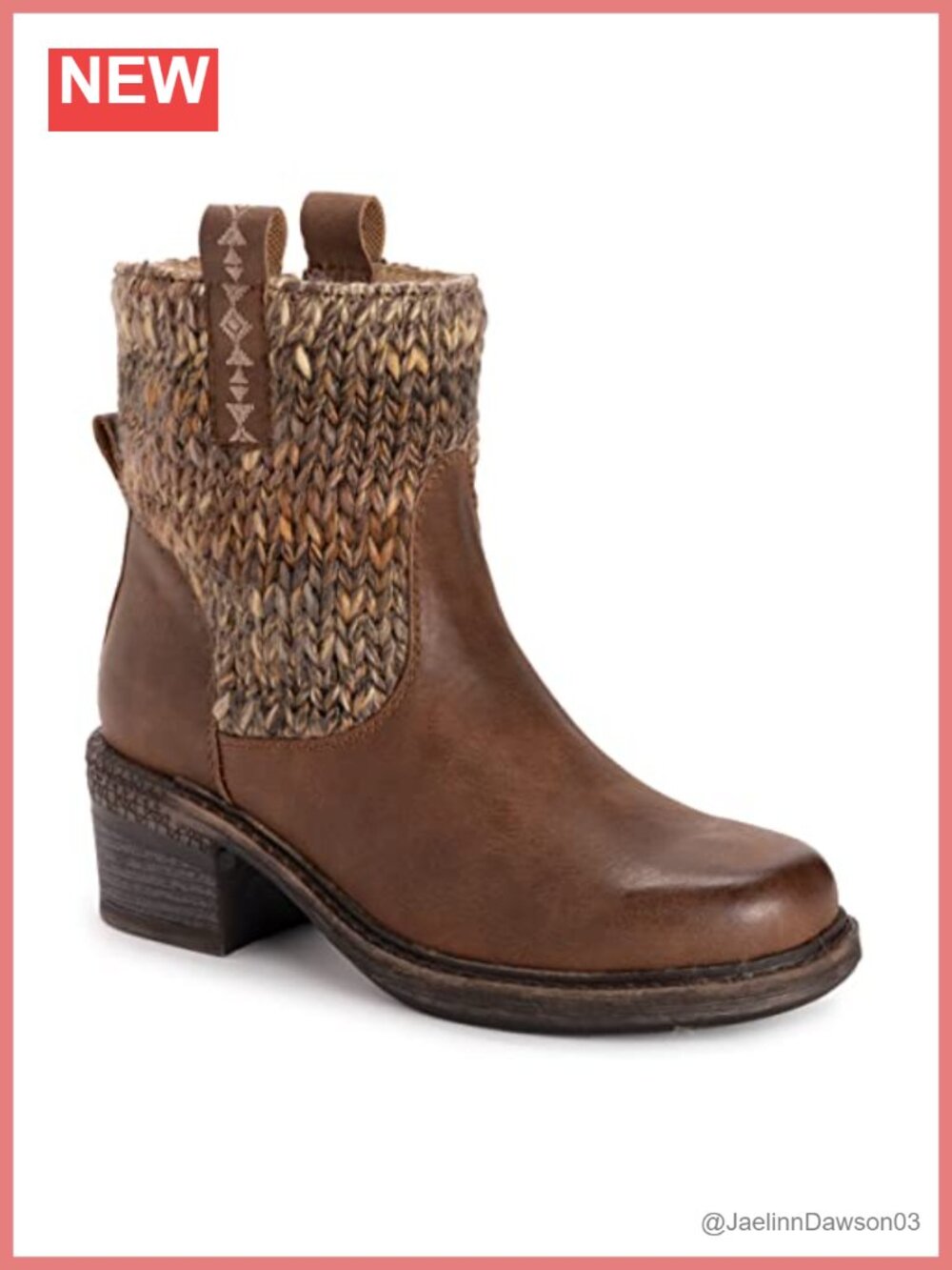 Faux Fur Trim Zip Up Mid Calf Boots Memory Foam Block Heel